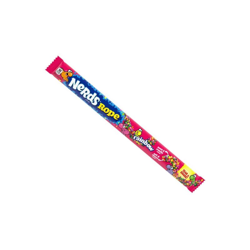 Nerds Rope Rainbow 26g 彩虹脆粒麻繩糖