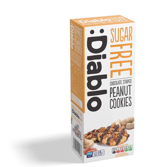 Diablo Sugar Free Chocolate Striped Peanut Cookies 150g 花生曲奇(無糖)