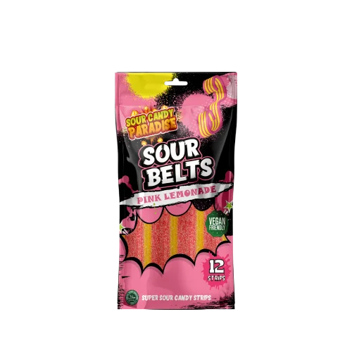 Sour Candy Paradise Sour Belts Pink Lemonade 100g