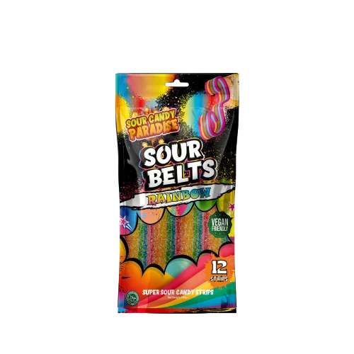 Sour Candy Paradise Sour Belts Rainbow 100g