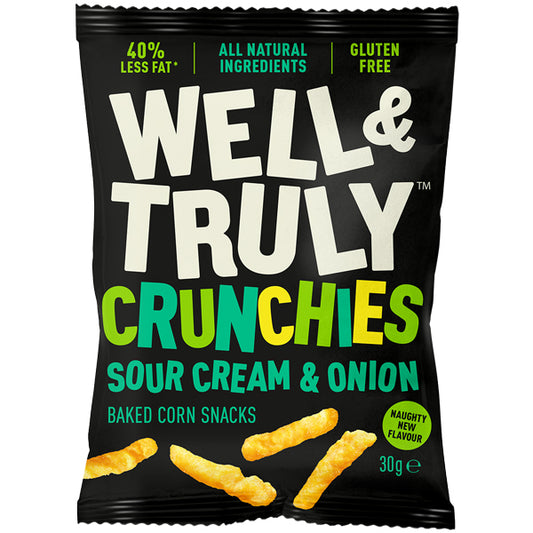 Well & Truly Sour Cream & Onion Crunchies 30g