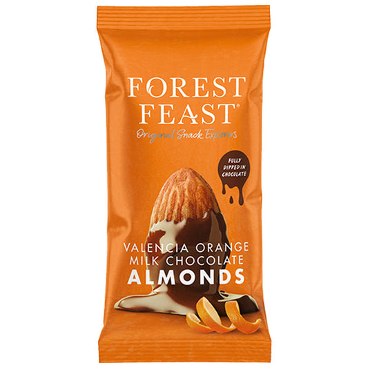 Forest Feast Valencia Orange Milk Chocolate Almonds 40g
