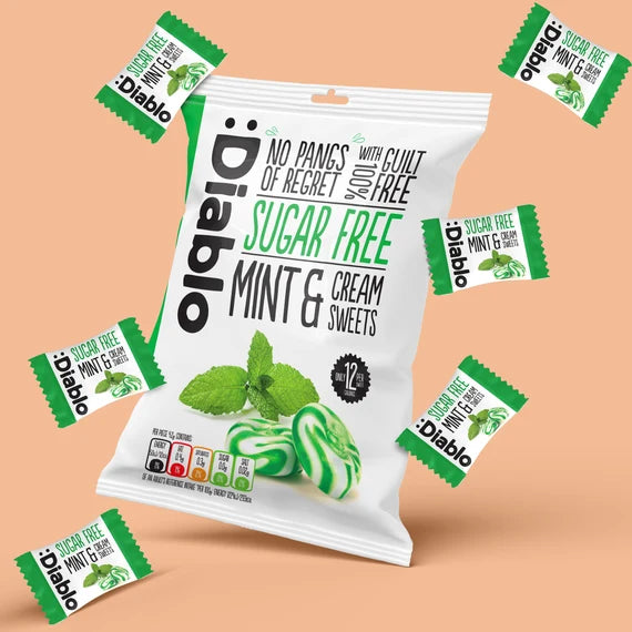 Diablo Sugar Free Sweets Mint & Cream 75g