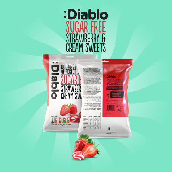 Diablo Sugar Free Strawberry & Cream Sweets 75g