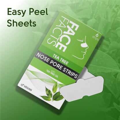 Face Facts Tea Tree Nose Pore Strips 6 Strips