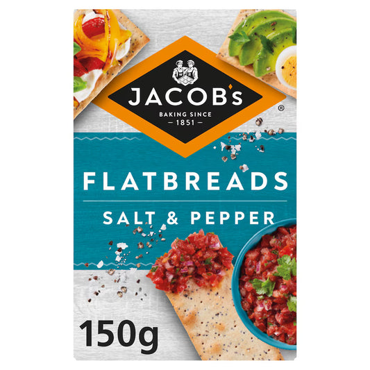 Jacob's Flatbread Salt & Black Pepper 150g 鹽&黑椒扁麵包