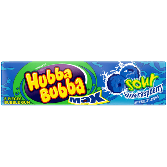 Hubba Bubba Max Gum 5 Pc Sour Blue Raspberry 藍桑子味吹特大波吹波糖