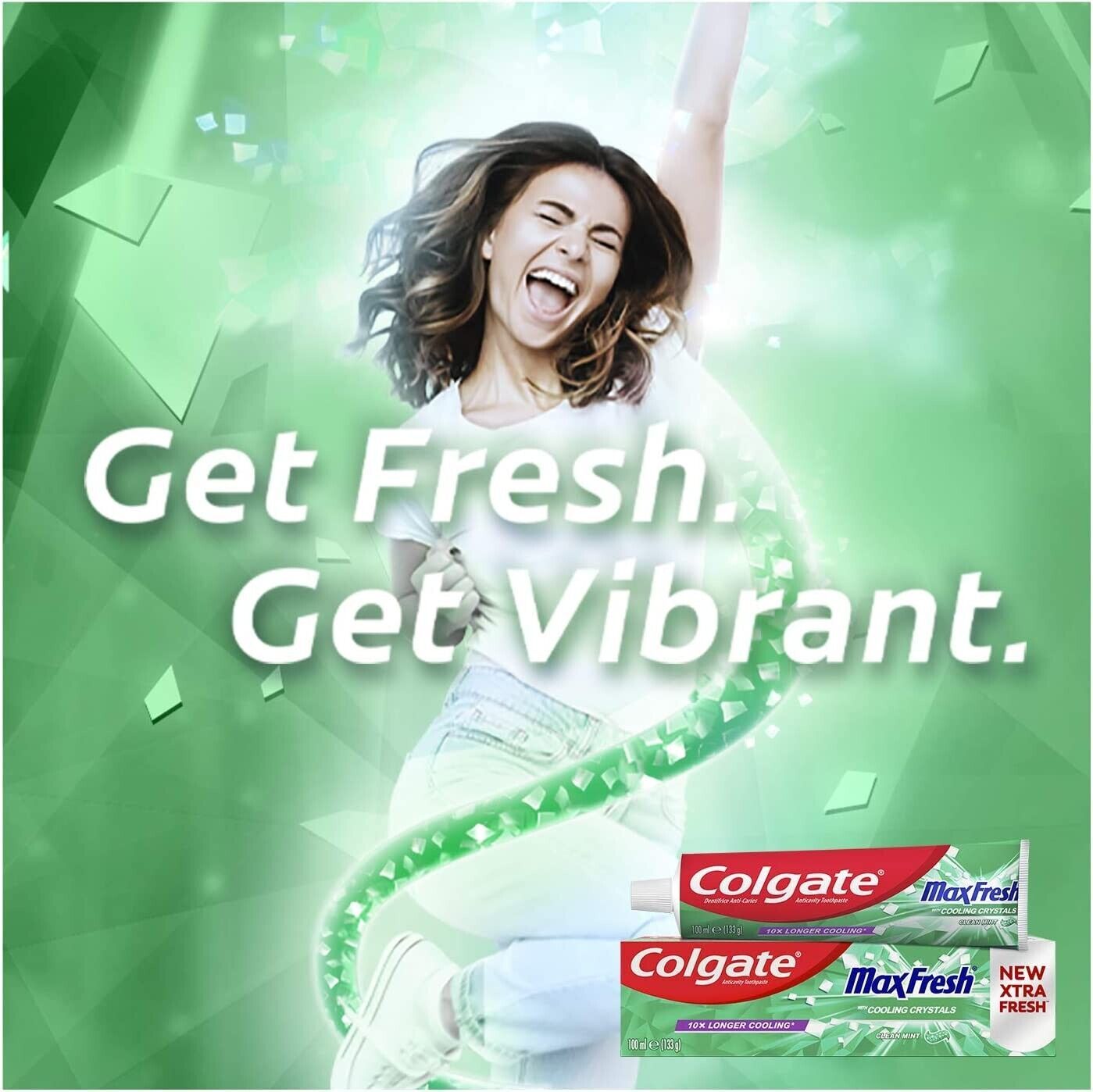 Colgate Clean Mint Max Fresh With Cooling Crystals Toothpaste 100ml