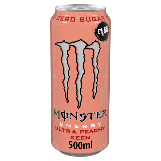 Monster Ultra Peachy Keen 500ml (UK Version) 魔爪蜜桃味無糖能量飲品(英國增量版)