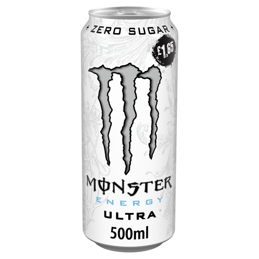 Monster Ultra White 500ml (UK Version) 魔爪純白無糖能量飲品(英國增量版)