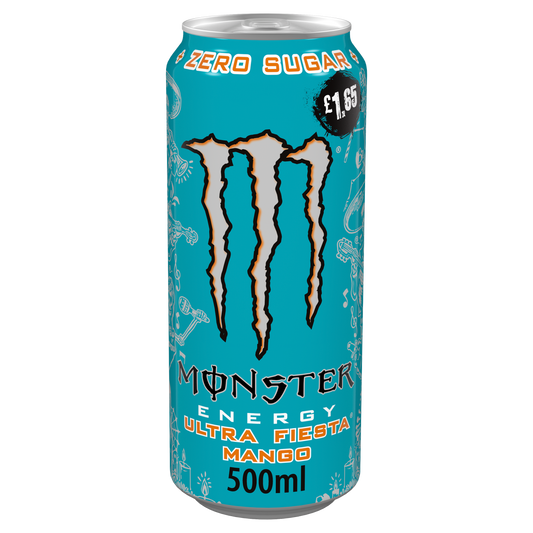Monster Energy Ultra Fiesta 500ml (UK Version) 魔爪芒果味無糖能量飲品(英國增量版)