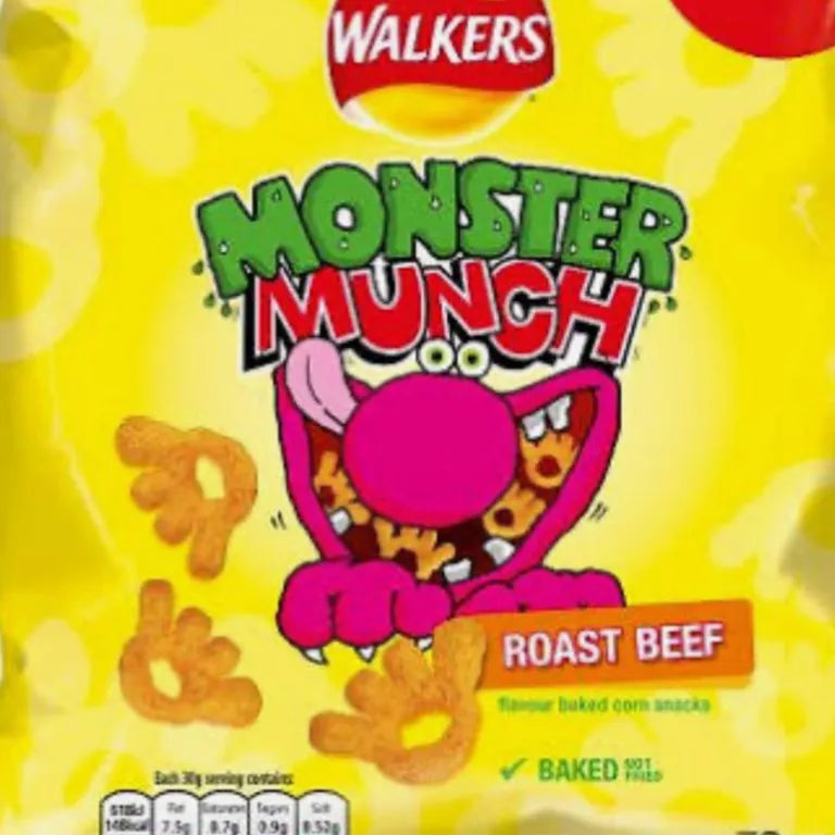 Walkers Monster Munch Roast Beef 72g 烤牛肉味怪獸腳零食