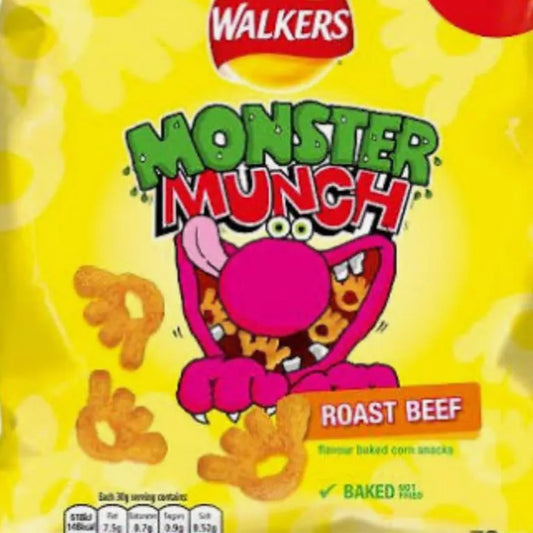 Walkers Monster Munch Roast Beef 72g 烤牛肉味怪獸腳零食