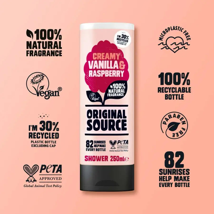 Original Source Creamy Vanilla & Raspberry Shower Gel 250ml