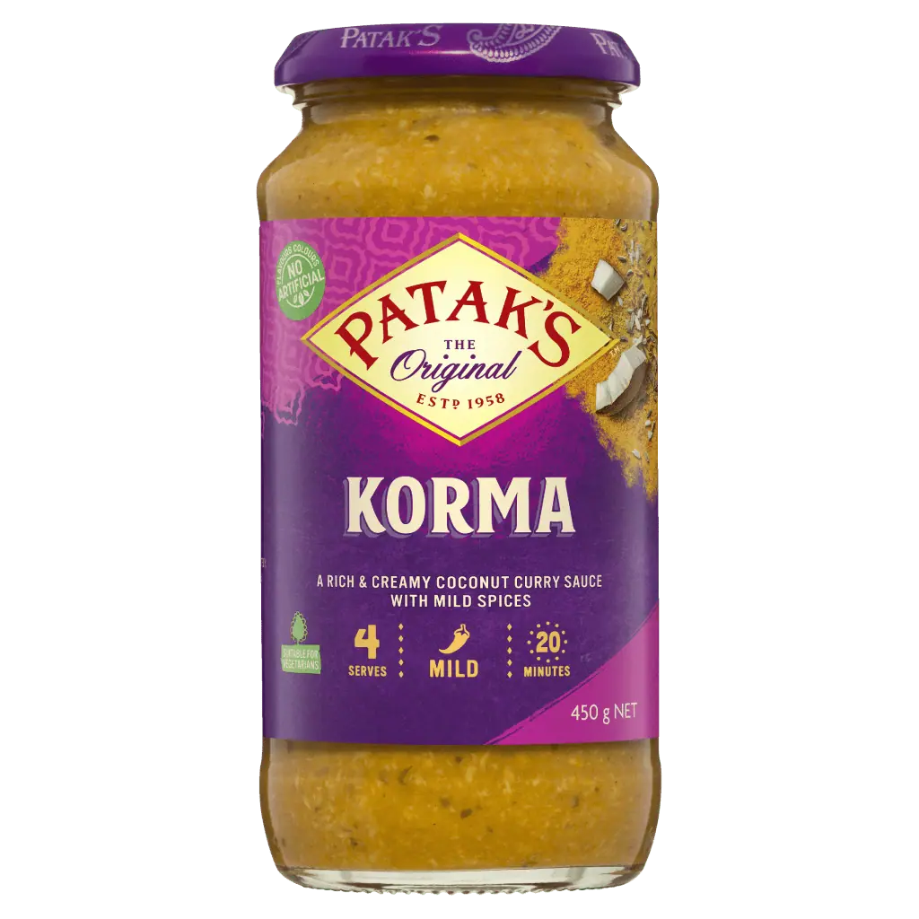 Patak's Korma Curry Sauce 450g 印度椰香咖喱 (不辣)