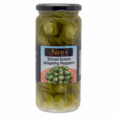Nico's Sliced Green Jalapeno Peppers 480g