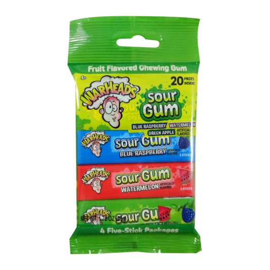 Warheads Sour Gum 4pk 極酸香口膠(4包裝)
