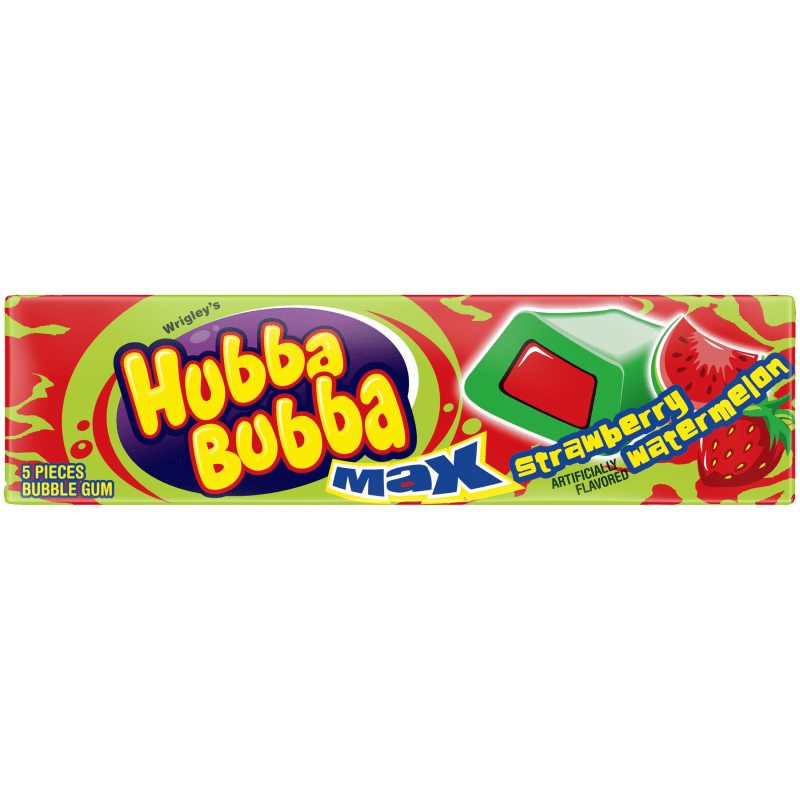 Hubba Bubba Max Gum 5 Pc Strawberry Watermelon 西瓜味吹特大波吹波糖